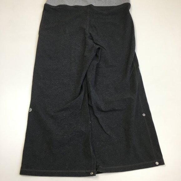 LULULEMON Athletica Gray Charcoal Adjustable Hem Wide Leg Pull On Crop Pant - Picture 11 of 11